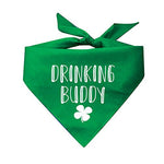 Drinking Buddy with Shamrock St. Patrick's Day Irish Dog Bandana