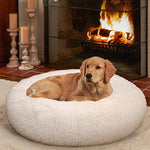 Fluffy Round Orthopedic Bed for Small Dogs and Cats