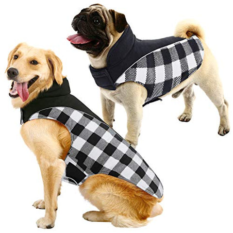 Dog Plaid Jacket Reflective and Waterproof