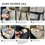 Dog Travel Car Carrier Bed with Storage Pocket and Clip-on Safety Leash
