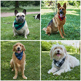 Tartan Style Dog Cotton Bandana 4 Pack